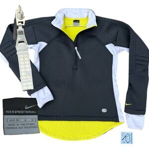 Nike Sphere Thermal Quilted Futuristic 3/4 Zip Pullover Sz M (8-10)